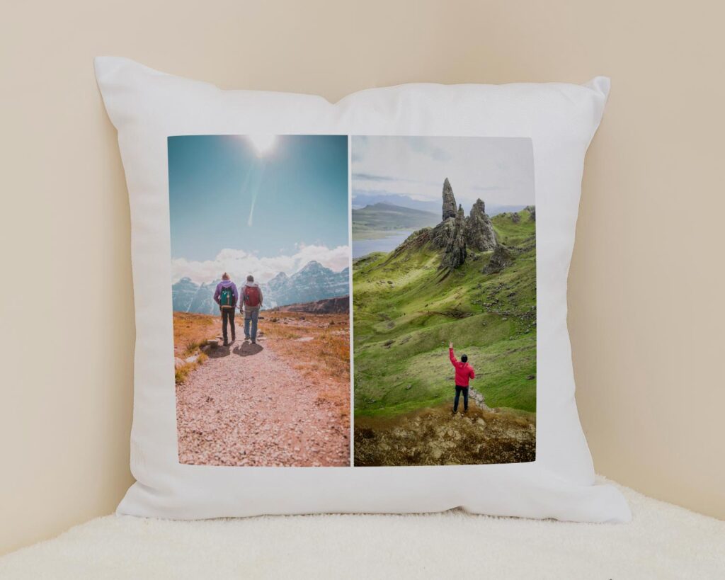Personalised photo collage cushion