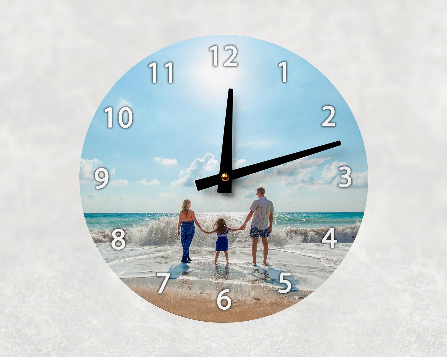 Personalised aluminium wall clock