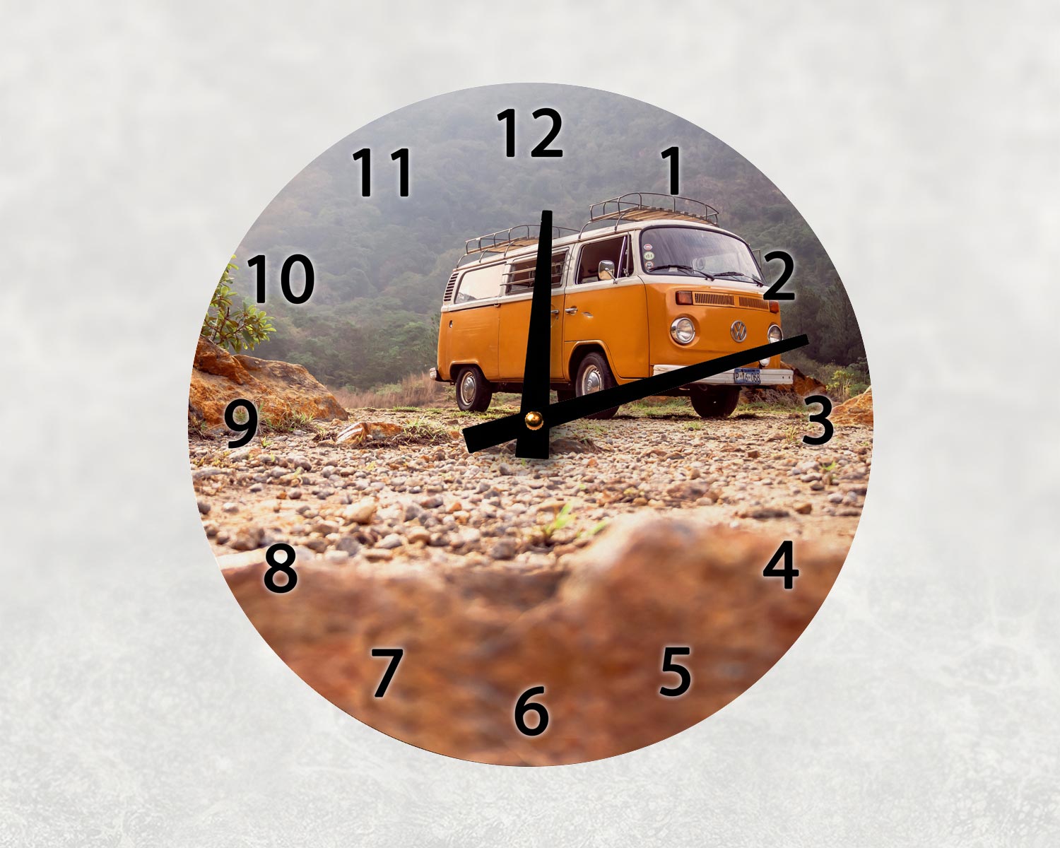 Aluminium photo wall clock