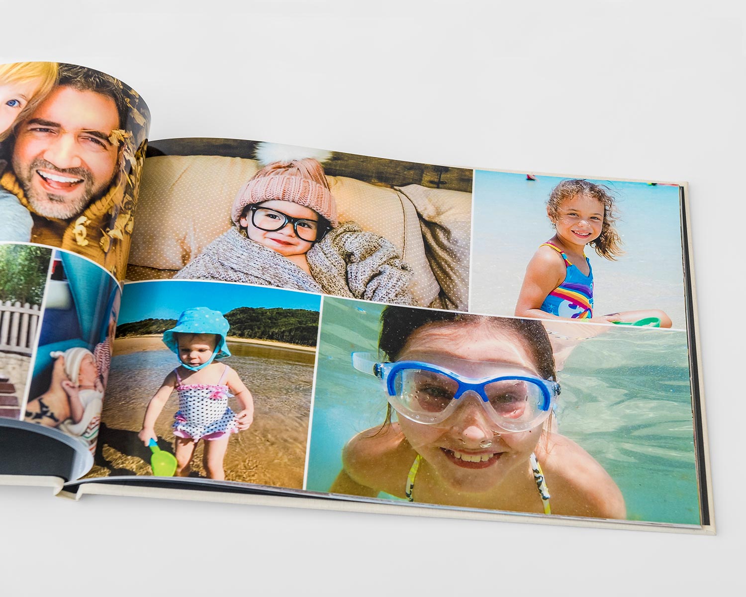 Double sided photobook pages