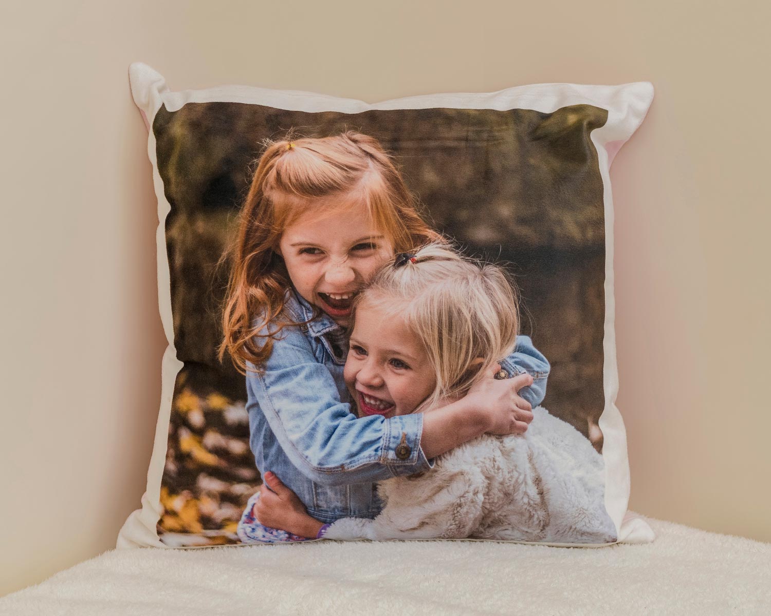 Photo on soft cushion