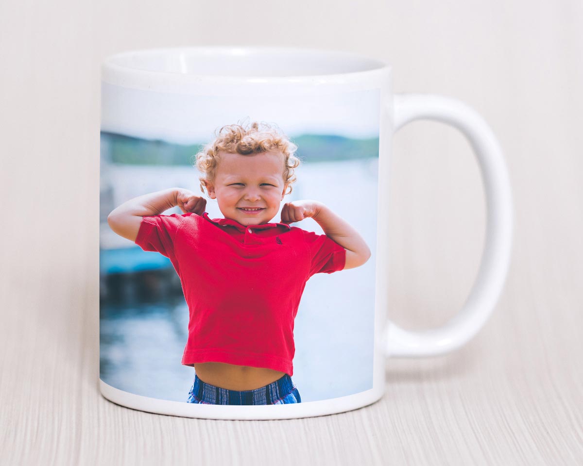 Ceramic photo mug with a picture printed