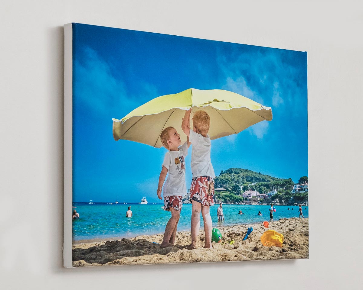 Personalised Canvas Print with printed photo on wall