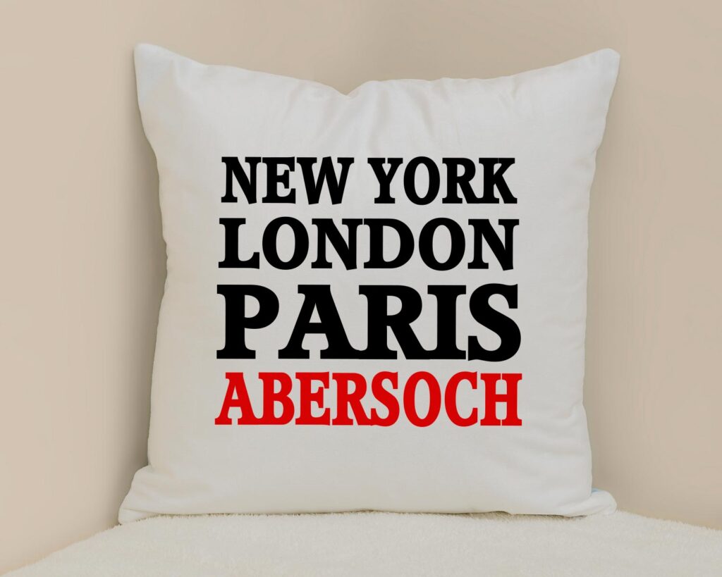 Designed personalised cushion