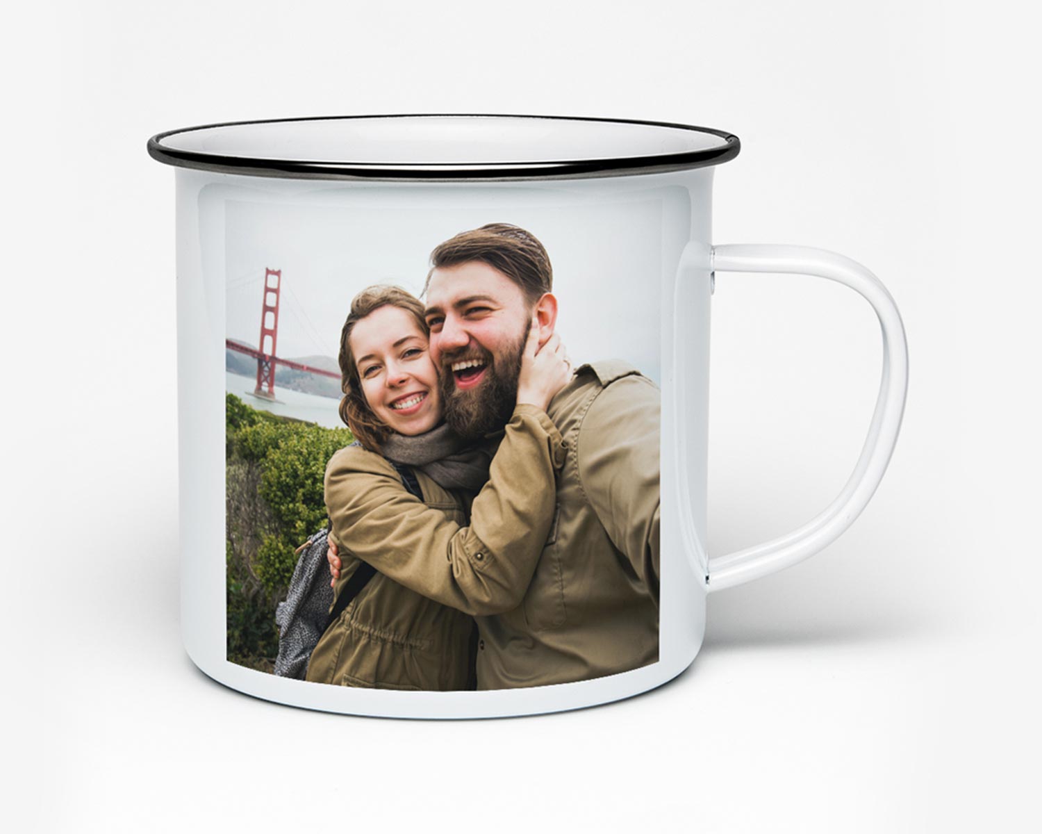 Enamel photo mug