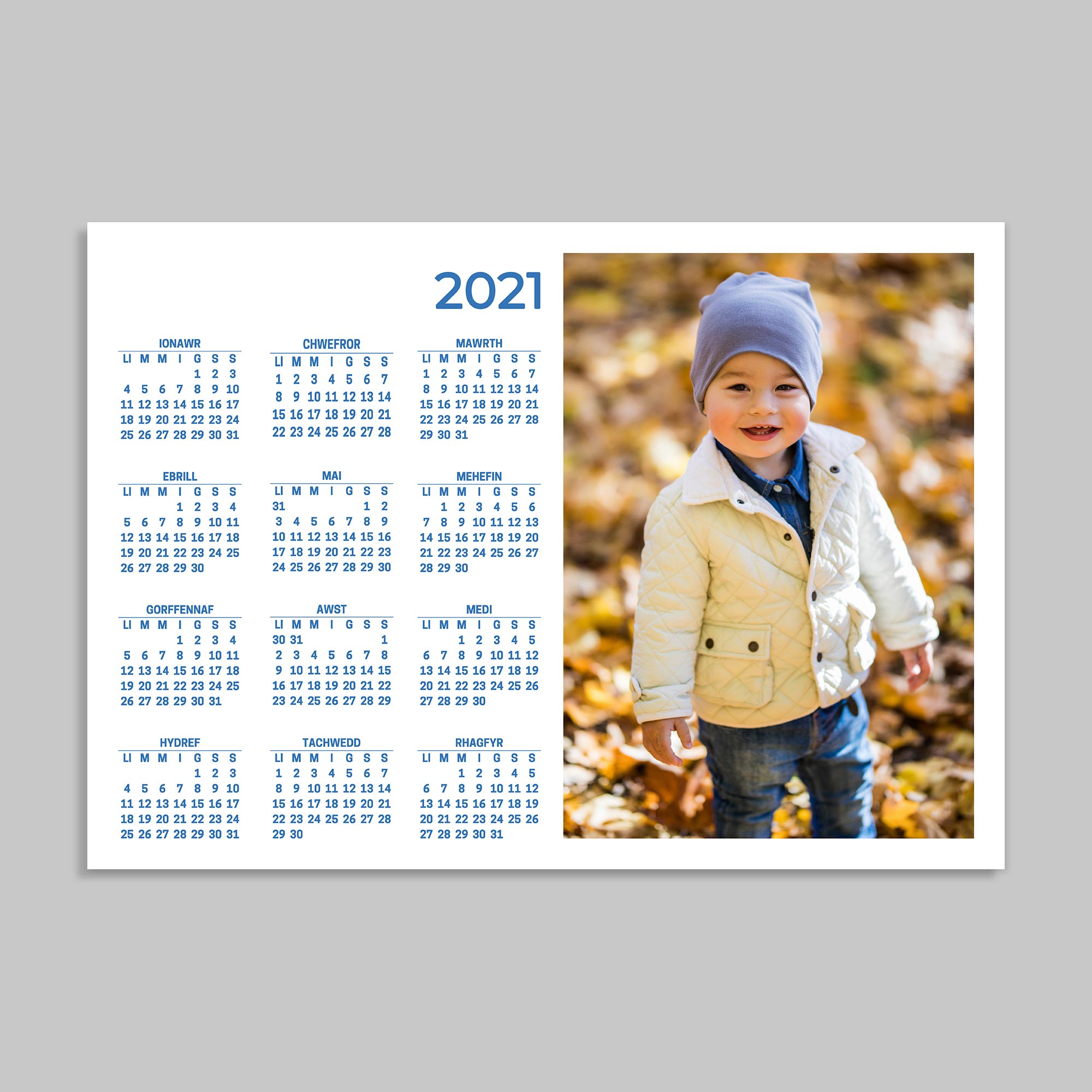 Calendrau Lluniau Glas